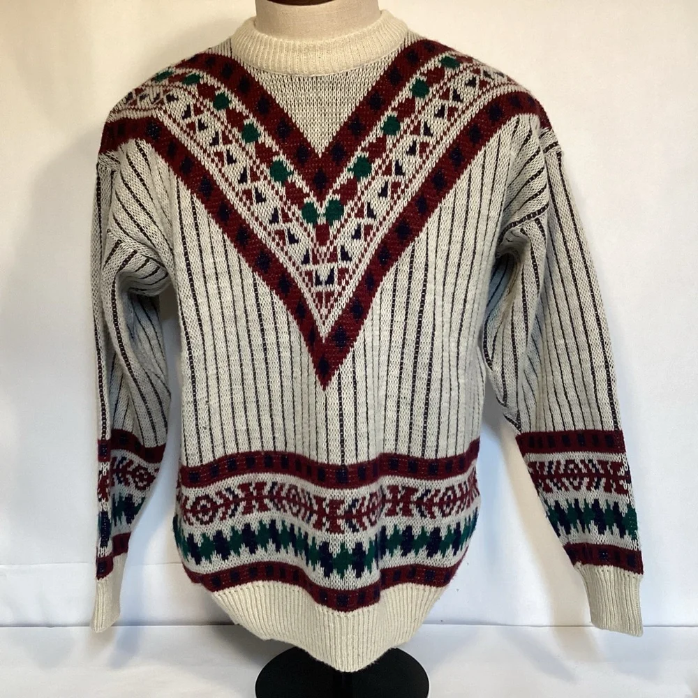 Vintage Gian Alberto Men’s Sweater size medium made in Italy Wool Blend